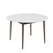 Homeroots 47" White And Brown Rounded Dining Table 400752 - alternate 8