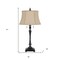 Homeroots 31" Black Metal Two Light Candlestick Table Lamp With Beige Empire Shade 524692 - alternate 5