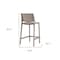 Homeroots Set of Four 26" Taupe Faux Rattan Heavy Duty Plastic Low Back Outdoor Counter Height Bar Chairs 565350 - alternate 7