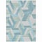 Homeroots 10' X 14' Teal Blue Geometric Washable Indoor Outdoor Area Rug 608075 - alternate 9