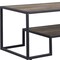 Homeroots 45" Brown and Black Metal Sled Coffee Table With Shelf 490565 - alternate 6