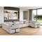 Homeroots Light Gray Italian Leather Power Reclining U Shaped Eight Piece Corner Sectional With Console 634665 - alternate 15