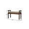 Homeroots 39in Beige and Brown Linen and Solid Wood Upholstered Bench 723435 - alternate 10