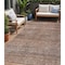 Homeroots 5' X 8' Coral And Black Striped Washable Indoor Outdoor Area Rug 605766 - alternate 1