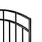 Nuvo Iron 45in Wx68in H Benitoite Gate Arched Rails, 48in W Opening, Self Close Hardware w/Double Side Handle IBGA04568 - alternate 8