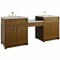 James Martin Vanities Bellshire 84" Dual Vanity Set with 24" Make-Up Counter, Honey Oak w/3 cm Lime Delight Silestone Top 660-VMC84-HNO-3LDL - alternate 5