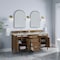James Martin Vanities Brittany 72" Double Vanity, Pecan w/ 3 CM Eternal Jasmine Pearl Silestone Top 655-V72-PCN-3EJP - alternate 10