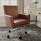 Martha Stewart Zaya Upholstered Office Chair in Saddle Brown/Polished Nickel CH-240230-1-BR-MS - alternate 10