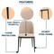 Leisuremod Tule Fabric Dining Side Chair with Powder-Coated Steel Frame, Natural Wood/Brown TCNW18BR - alternate 10