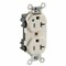 Leviton Straight Blade Receptacle, 5-20R, 20 A, 125V AC, Flush Mount, Self-Grounded M8300-PLT - alternate 1