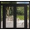 Vdomdoors Front Exterior Prehung Metal-Plastic Double Doors Clear Glass / MANUX 8666 Matte Black / Office Com MANUX8666DEXD-BLK-W14+72+14xH80+12-LH-I - alternate 1