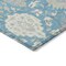 Homeroots 8' X 10' Teal Blue Gray And Ivory Damask Washable Indoor Outdoor Area Rug 599457 - alternate 9