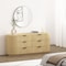 Manhattan Comfort Olivia 60in Double Dresser in Natural Oak and Black DR010-NO - alternate 1
