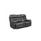Homeroots 78in Gray Faux Leather Manual Reclining Love Seat With Storage 366327 - alternate 1