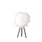 Homeroots 21" Black and White Faux Feather Tripod Table Lamp 524258 - alternate 7