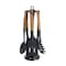 Megachef Black Nylon Cooking Utensils with Wood Design, Set of 7 MGNP-711 - alternate 1