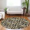Homeroots 8' Black Gold And Ivory Round Abstract Washable Indoor Outdoor Area Rug 602547 - alternate 9