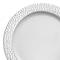 Smarty Had A Party 7.5" White with Silver Hammered Rim Round Plastic Appetizer/Salad Plates (120 Plates), 120PK 857-CASE - alternate 10