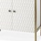 Homeroots 16in White and Gold Wood and Metal Accent Cabinet With Two Doors 727712 - alternate 8