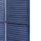 Homeroots 67" Dark Blue Solid Wood Folding Three Panel Screen Room Divider 376803 - alternate 7