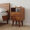 Homeroots 20" Chestnut Solid Wood Two Drawer Nightstand 722538 - alternate 4