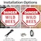 Signmission Danger Wild Bees, 6 inch X 6 inch, Plastic Sign, 2PK OC-P-2PACK-6-22 - alternate 7