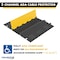 Atlas ADA Compliant Cable Protector Ramp, 1.3 in H, 37 in L, 40 in W, 5 Channel, Polyurethane CP-ADA-5CH-YB - alternate 7