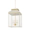 Hudson Valley Lighting Houghton 19 in. Lantern in Aged Brass/Off-White by Mark D. Sikes MDS2401-AGB/OW - alternate 1