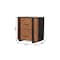 Homeroots 20" Espresso And Mocha Solid Wood Woven Texture One Drawer Nightstand 722553 - alternate 4