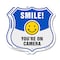 Signmission Smile You're On Camera Shield Sign Smile, 18 inch X 18 inch, Plastic Sign, 2PK SHI-P-2PACK-18-463 - alternate 1