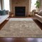 Homeroots 5' X 8' Taupe And Silver Abstract Washable Indoor Outdoor Area Rug 632102 - alternate 8
