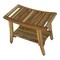 Homeroots Contemporary Teak Shower Bench With Shelf In Natural Finish 376723 - alternate 8