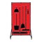 5S Supplies Housekeeping Shadow Board Broom Station V2, Red / Black Shadows, Kit + Stand, No Text HSB-V2-RED-KIT-STAND-NO TEXT - alternate 1
