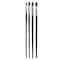 Silver Brush Ruby Satin Cat's Tongue & Filbert Brushes, 4-Piece Set RS-2597 - alternate 3