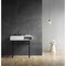 Kingston Brass 36" Solid Surface Console Sink with Stainless Steel Legs, 8-Inch, 3-Hole, Matte White/Matte Black KVPB3368SQA0 - alternate 6