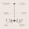Jonathan Y Wicklow 34.75" 6-Light Bohemian Farmhouse Iron LED Chandelier, Oil Rubbed Bronze JYL7559A - alternate 13