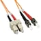 Sanoxy 1 Meter ST to SC Duplex 62.5/125 Multimode OM1 Fiber Optic Cable SNX-CBL-LDR-FB103-5501 - alternate 1