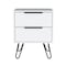 Homeroots 22" White Two Drawer Faux Wood Nightstand 478279 - alternate 1