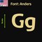 Aacc Self-Adhesive Vinyl Letter: g, Scale: 19 in. Color: Gold Font: Anders by, 24PK AACC-Anders-lg-Gold-I19x24 - alternate 1