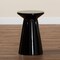 Baxton Studio Ulmer Metal Scalloped Side Table - Modern Round Accent Table for Indoor or Semi-Outdoor Use, Black 259-14289-ZORO - alternate 8