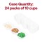 Smarty Had A Party Clear Rectangular 3-Hole Mini Plastic Bowls (240 Bowls), 240PK 2632-CASE - alternate 8