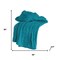 Homeroots 50" X 60" Teal Blue Cotton Cable Knitted Striped Throw Blanket 518772 - alternate 5
