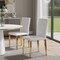 Homeroots Set of Two White and Gold Faux Leather and Metal Dining Side Chairs, 2PK 719652 - alternate 6