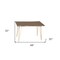 Homeroots 48" Brown And Gold Solid Wood And Iron Dining Table 517762 - alternate 5