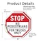 Signmission Stop No Pedestrians for Trucks Only, 4 inch X 4 inch, Vinyl Decal, 2PK OC-D-2PACK-4-56 - alternate 4