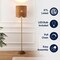 Jonathan Y Joel 63.5" Coastal Bohemian Scallop Shade Rattan/Metal LED Floor Lamp w/ Pull Chain, Brown/Brass Gold JYL1153A - alternate 9