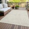 Homeroots 9' X 12' Beige And Linen Abstract Washable Indoor Outdoor Area Rug 598948 - alternate 9