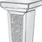 Homeroots 35" Silver Mirrored Glass And Faux Crystals Pedestal Accent Table 642844 - alternate 7