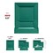Smarty Had A Party 6.5" Hunter Green Square Plastic Cake Plates (120 Plates), 120PK 9916-CASE - alternate 10