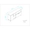 Homeroots Modern Black And Natural Asymmetrical TV Stand 389031 - alternate 6